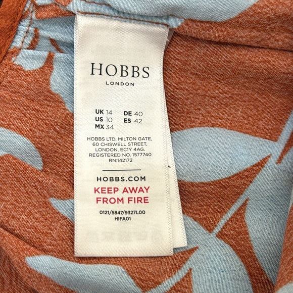 NWOT Hobbs London Magda Full Button 3/4 Sleeve Waist Tie Shirt Dress Size 10 - Picture 13 of 14